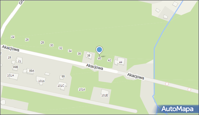 Konstancin-Jeziorna, Akacjowa, 40, mapa Konstancin-Jeziorna