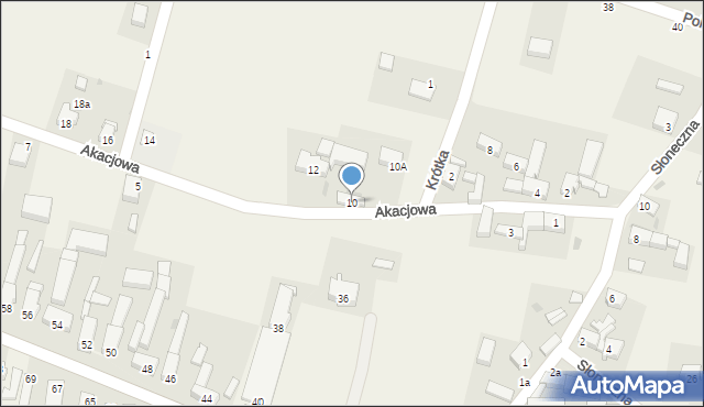 Kotla, Akacjowa, 10, mapa Kotla
