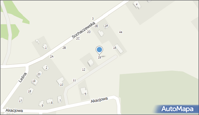 Kozłów Biskupi, Akacjowa, 14, mapa Kozłów Biskupi