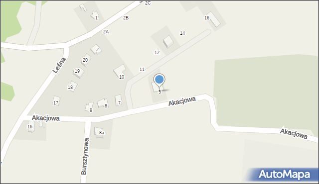Kozłów Biskupi, Akacjowa, 5, mapa Kozłów Biskupi