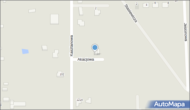 Krzepice, Akacjowa, 5, mapa Krzepice