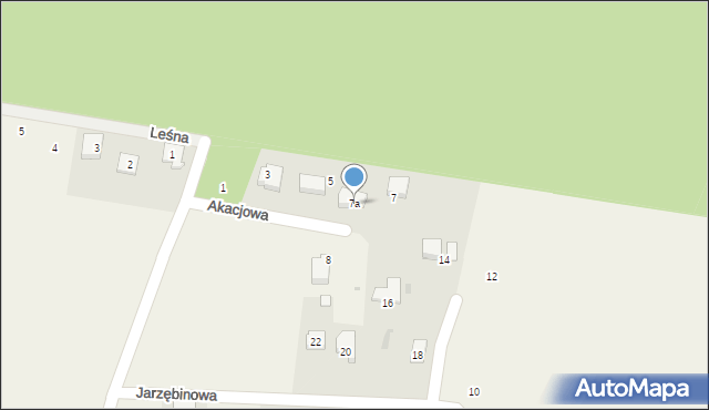 Krzeptów, Akacjowa, 7a, mapa Krzeptów