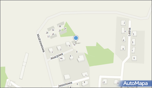 Krzyków, Akacjowa, 7b, mapa Krzyków