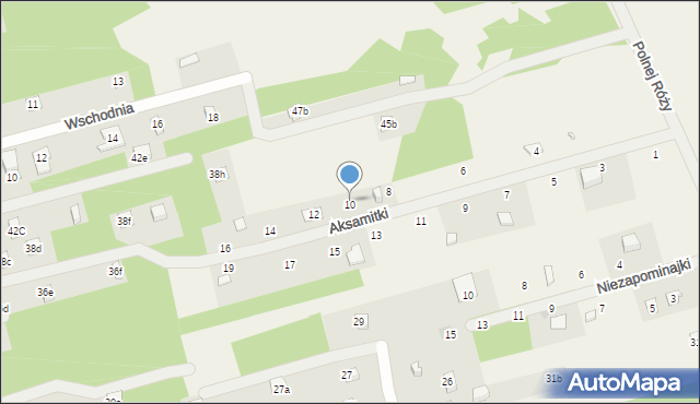 Łacha, Aksamitki, 10, mapa Łacha