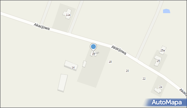 Ładzyń, Akacjowa, 16, mapa Ładzyń