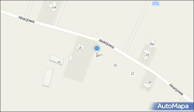 Ładzyń, Akacjowa, 18, mapa Ładzyń