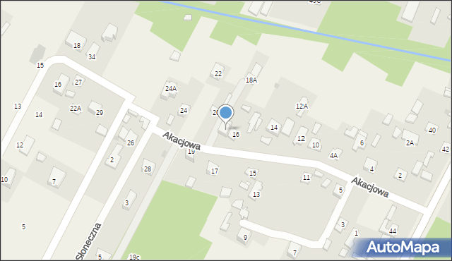 Łajski, Akacjowa, 18, mapa Łajski
