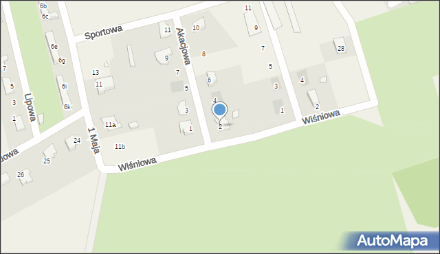 Łambinowice, Akacjowa, 2, mapa Łambinowice