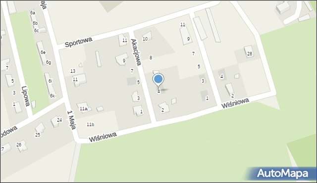 Łambinowice, Akacjowa, 4, mapa Łambinowice