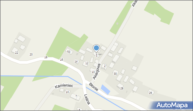 Laskówka Chorąska, Akacjowa, 1, mapa Laskówka Chorąska