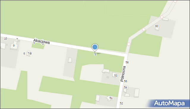Łaznowska Wola, Akacjowa, 3, mapa Łaznowska Wola