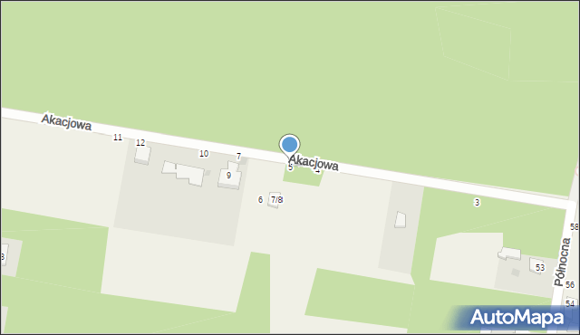 Łaznowska Wola, Akacjowa, 5, mapa Łaznowska Wola