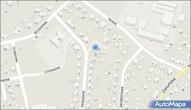 Lidzbark, Akacjowa, 16, mapa Lidzbark