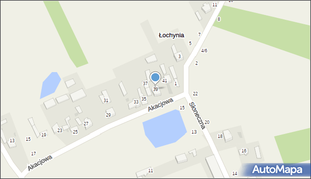 Łochynia, Akacjowa, 39, mapa Łochynia