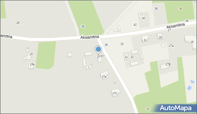 Łódź, Aksamitna, 17, mapa Łodzi