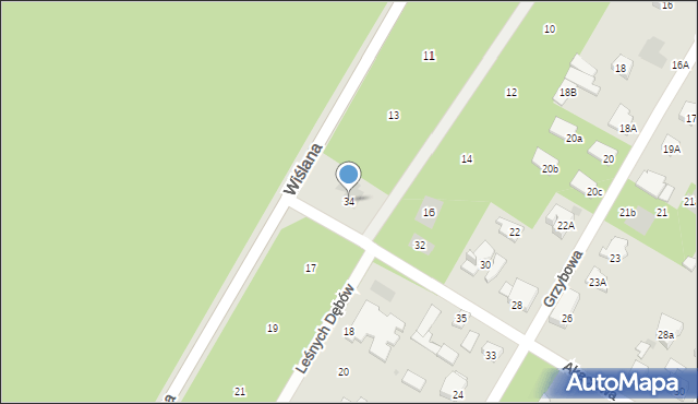 Łomianki, Akacjowa, 34, mapa Łomianki