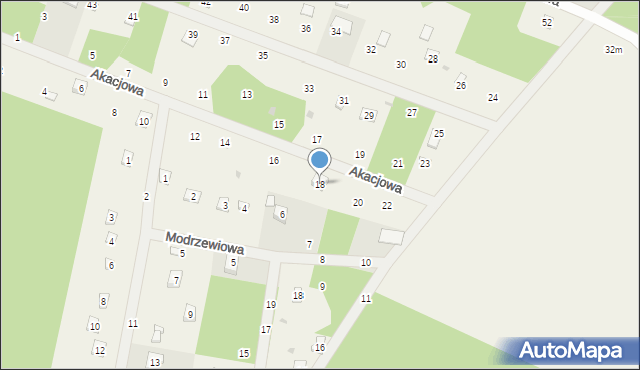 Ludowinka, Akacjowa, 18, mapa Ludowinka