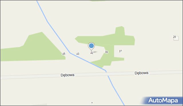 Łysiec, Akacjowa, 41, mapa Łysiec
