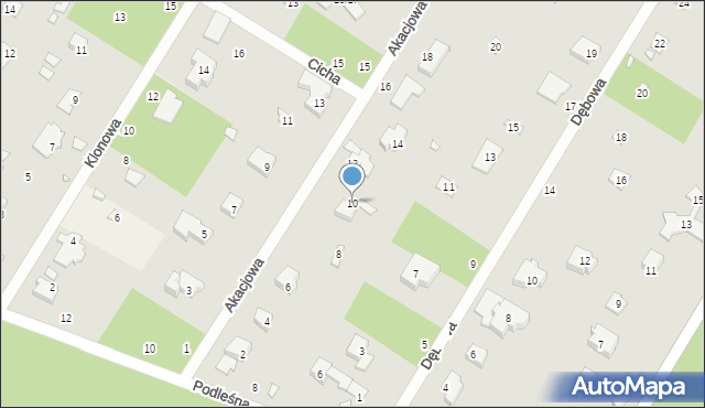 Magdalenka, Akacjowa, 10, mapa Magdalenka