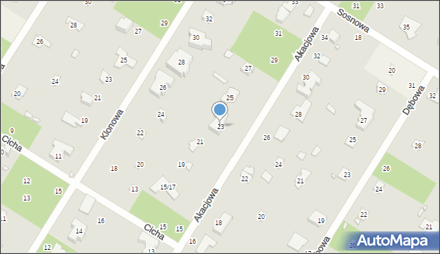 Magdalenka, Akacjowa, 23, mapa Magdalenka