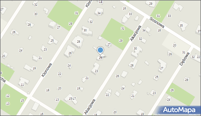 Magdalenka, Akacjowa, 25, mapa Magdalenka