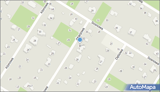 Magdalenka, Akacjowa, 30, mapa Magdalenka