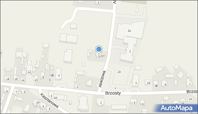 Maków, Akacjowa, 1, mapa Maków