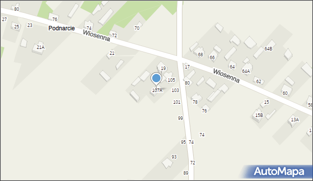 Maków-Kolonia, Akacjowa, 107A, mapa Maków-Kolonia