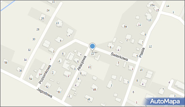 Maksymilianowo, Akacjowa, 12, mapa Maksymilianowo