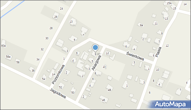 Maksymilianowo, Akacjowa, 7, mapa Maksymilianowo