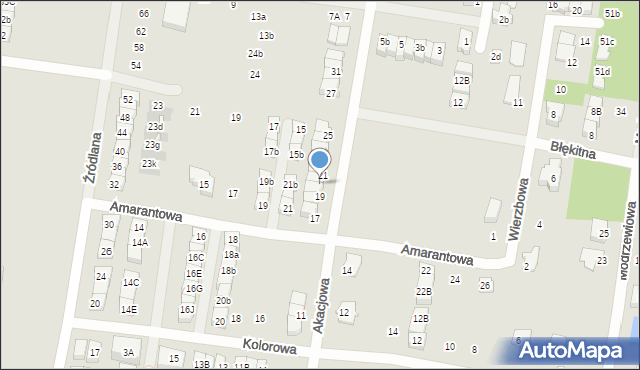Marki, Akacjowa, 19a, mapa Marki
