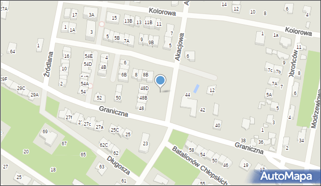 Marki, Akacjowa, 3, mapa Marki
