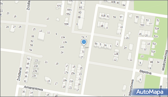 Marki, Akacjowa, 33, mapa Marki