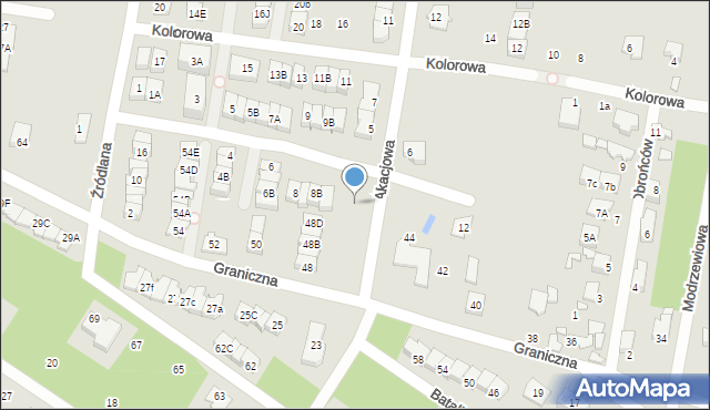 Marki, Akacjowa, 3c, mapa Marki