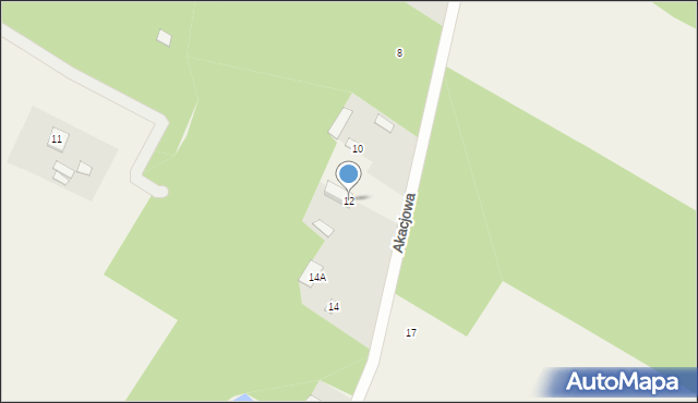 Marków-Towarzystwo, Akacjowa, 12, mapa Marków-Towarzystwo