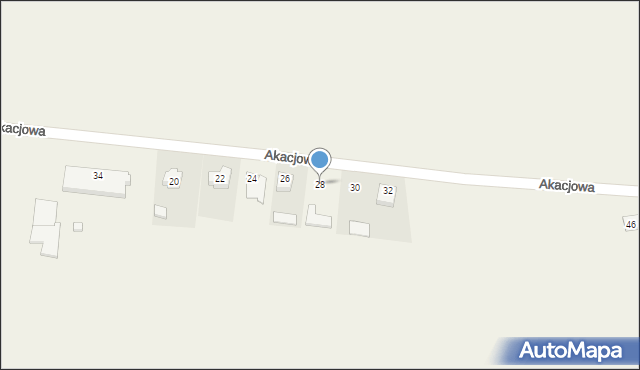 Marszew, Akacjowa, 28, mapa Marszew