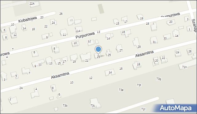 Marysin, Aksamitna, 23, mapa Marysin
