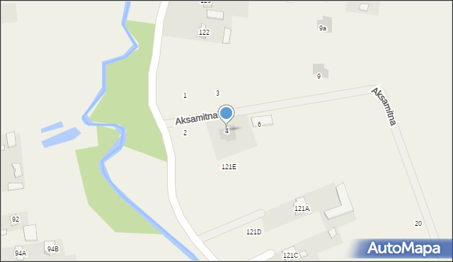 Mętów, Aksamitna, 4, mapa Mętów