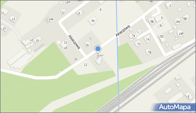 Michałów-Reginów, Akacjowa, 11, mapa Michałów-Reginów