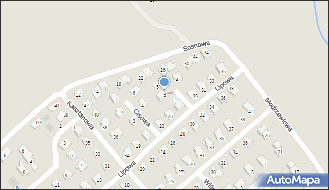 Międzyrzec Podlaski, Akacjowa, 3, mapa Międzyrzec Podlaski