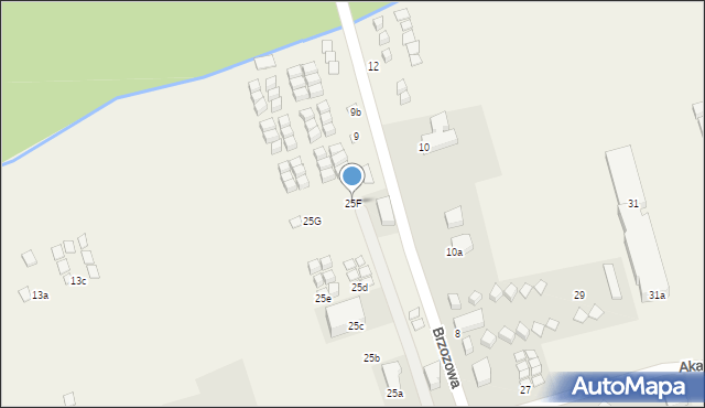 Mielenko, Akacjowa, 25F, mapa Mielenko