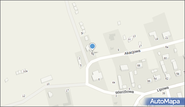 Mielenko, Akacjowa, 5g, mapa Mielenko