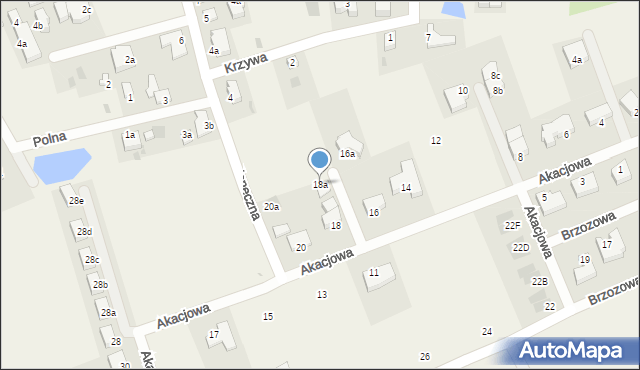 Mierzyn, Akacjowa, 18a, mapa Mierzyn