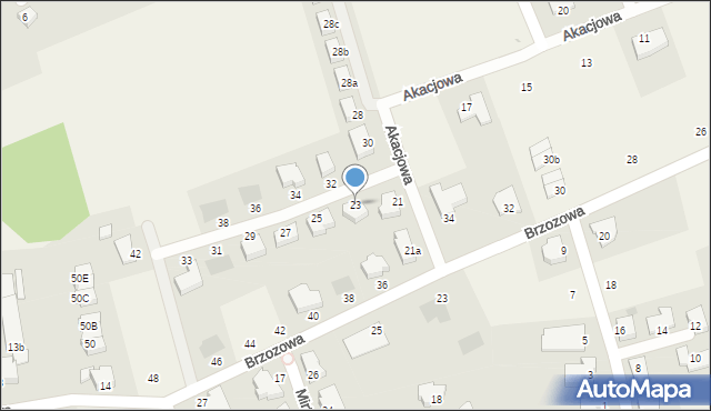 Mierzyn, Akacjowa, 23, mapa Mierzyn