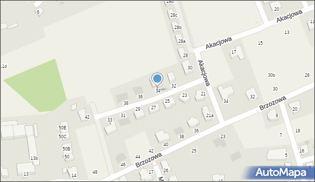 Mierzyn, Akacjowa, 34, mapa Mierzyn