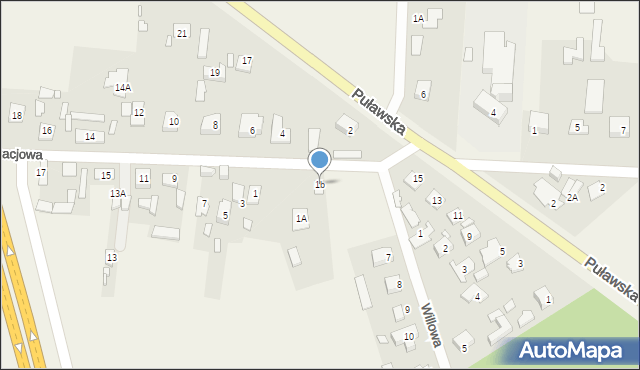 Mikówiec, Akacjowa, 1b, mapa Mikówiec