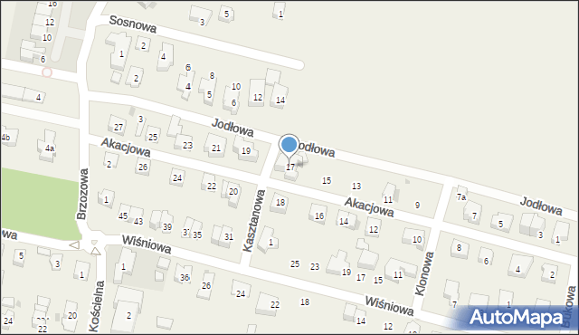 Mirków, Akacjowa, 17, mapa Mirków
