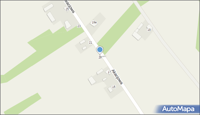 Mirzec, Akacjowa, 19, mapa Mirzec