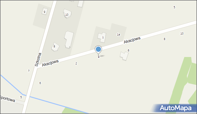 Mistów, Akacjowa, 4, mapa Mistów