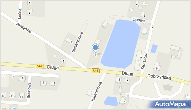 Mochowo-Parcele, Akacjowa, 2, mapa Mochowo-Parcele